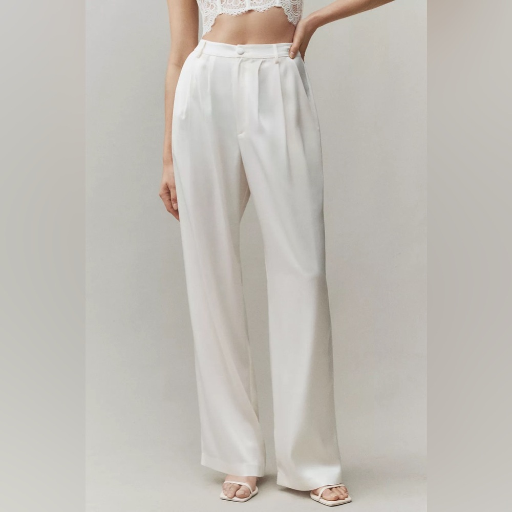 Reformation Mason Satin Wide Leg Pants